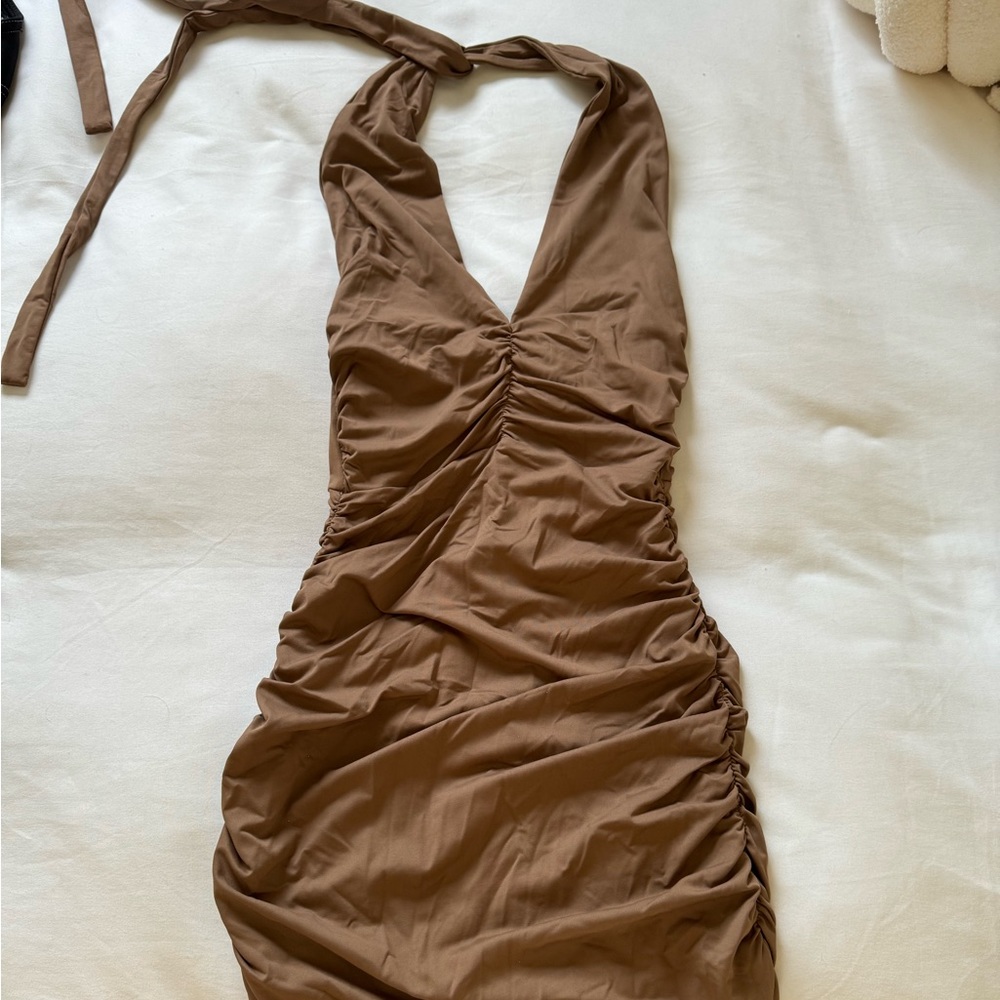 Baby boo fashion coffee halter dress